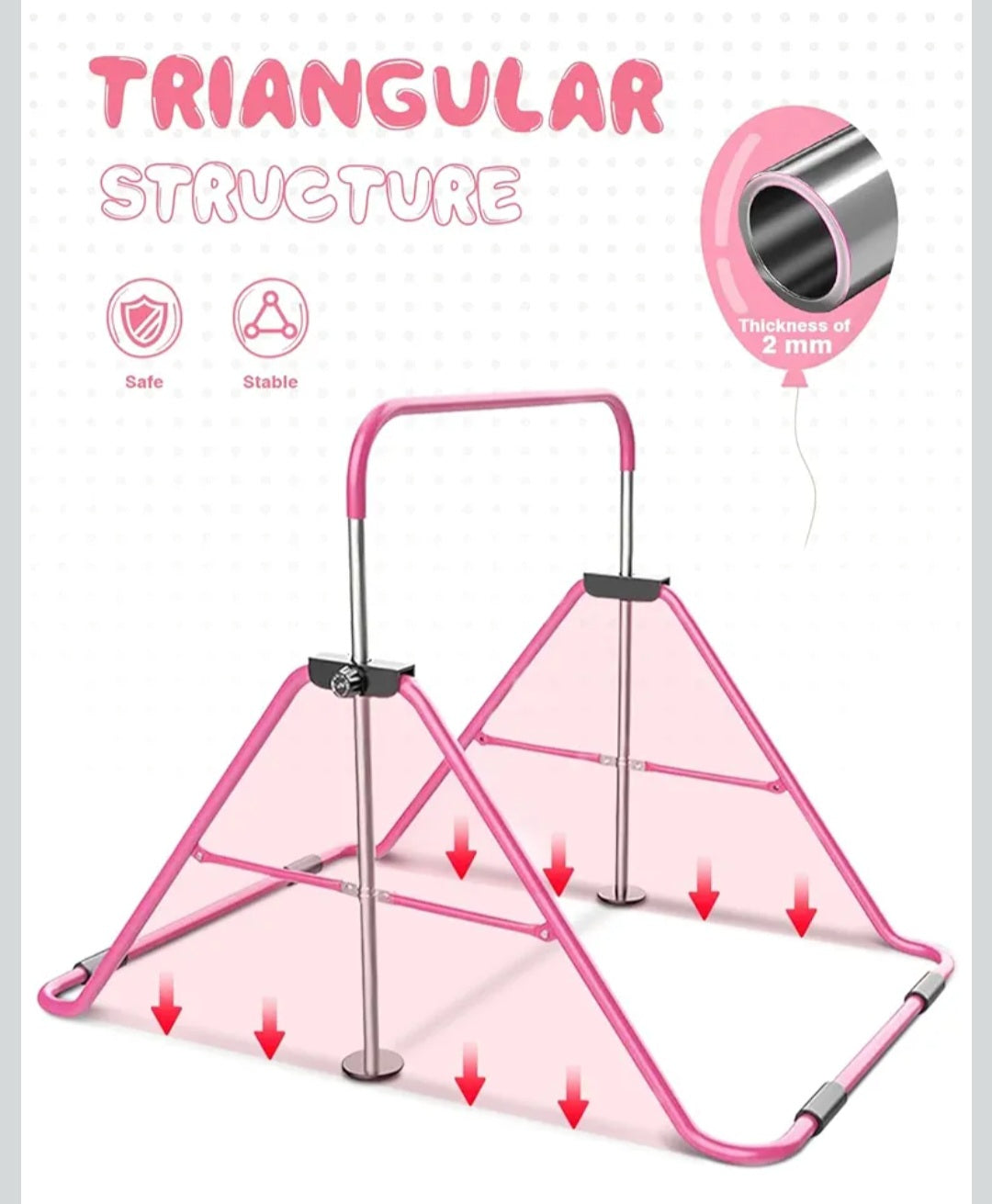 Gymnastics Mini Bar Adjustable