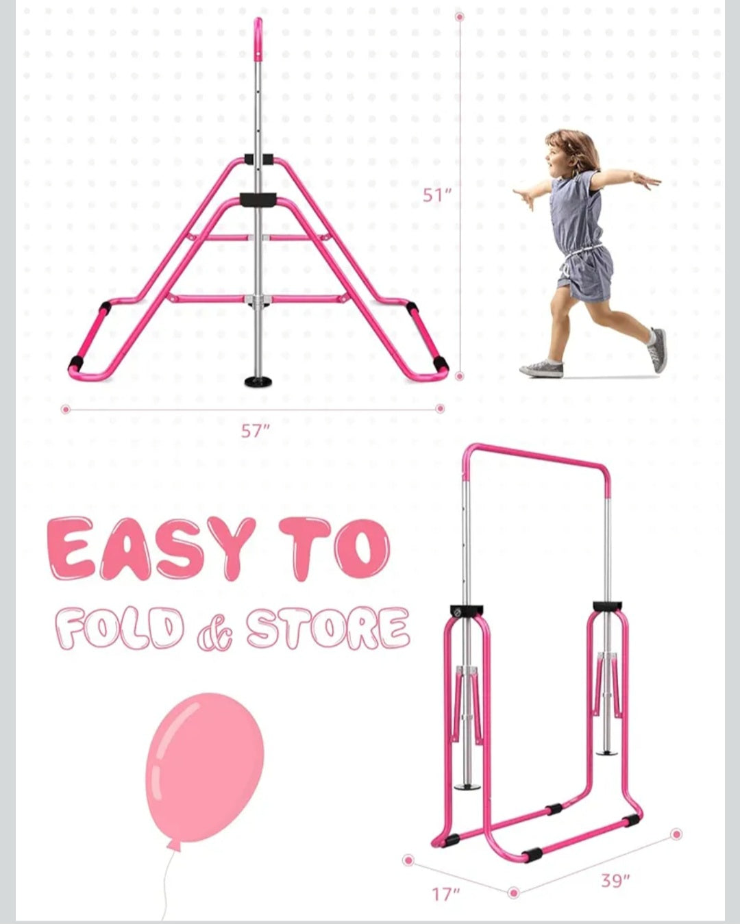 Gymnastics Mini Bar Adjustable